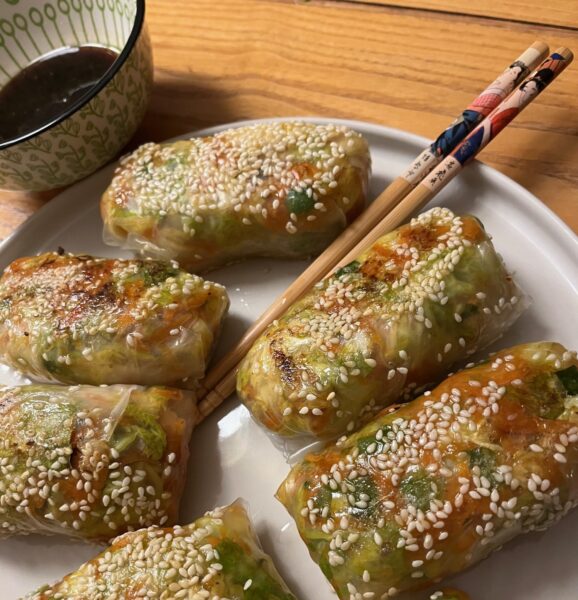 appetizer-crispy-rice-paper-vegetable-rolls-vegan